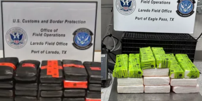 Border patrol officers seize nearly $1 million in cocaine at South Texas ports of entry