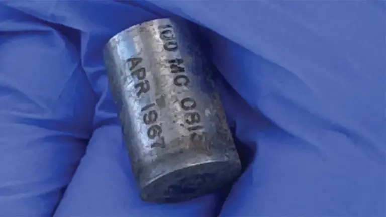 The Cesium-137 capsule that was found near Midland, Texas, on July 25, 2026.