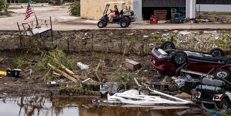Hundreds of homes damaged by Texas floods as concerns remain downstream