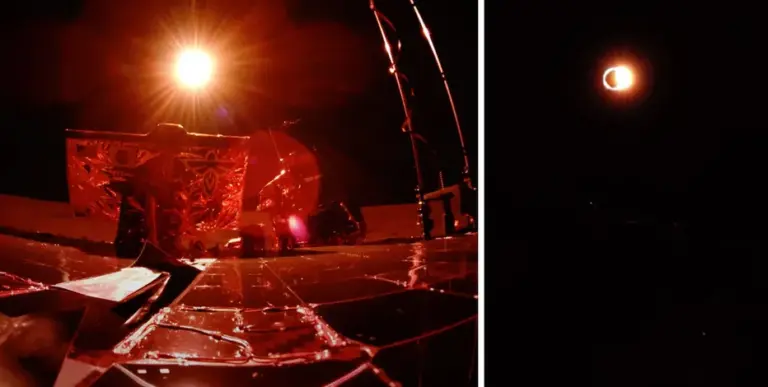 Photos: Lunar lander gets rare view of eclipse from the moon