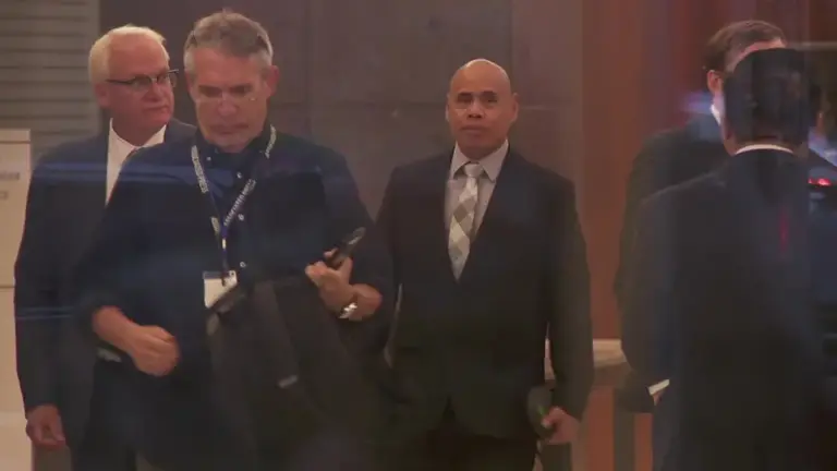 Christian Castro leaving the federal courthouse in St. Paul, Minnesota on September 18, 2026.